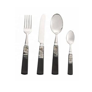 Juego de Cubiertos de Acero Inoxidable con Mango de Cuerno, 100 Piezas, Pulido Espejo, Estilo Tradicional para Hogar, Hotel, Comedor, Festividades - Product Image 2