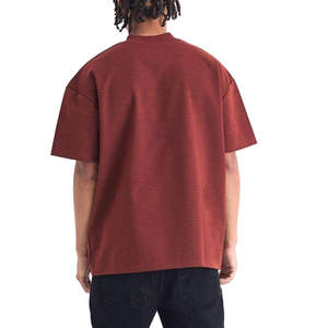 Acid Wash Polyester Oversized Plus Size Men's T-Shirt with Front Logo Anti-Shrink Silk Screen Printed Casual - Product Image 3