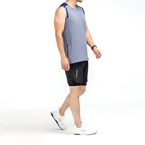 Camiseta sin Mangas Personalizada con Logotipo/Colores para Hombre, Transpirable, de Poliéster/Algodón, Cuello Redondo, Informal, con Impresión Digital - Product Image 4