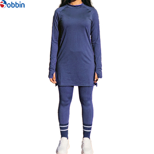 High Quality Hot Selling Comfortable Gym Sportswear Women <b>Set</b> High Stretch Thumb Hole Leggings Muslim Tracksuit Outfit - Product Image 1