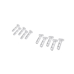 SURGINEXA Juego de 10 Placas Oblicuas Veterinarias T de 3.5mm con 3 Orificios (5L 5R) Instrumento de Acero Inoxidable Alemán Premium Pequeño - Product Image 2