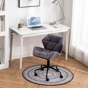 Chaise de bureau Eldon Gray, pivotante et réglable, capitonnée en forme de losange - Product Image 2