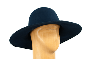 100% Wool Felt Fedora Hat with Printed Flower Ribbon and Pencil Brim Custom OEM Wide Brim Hat for Casual Scene - Product Image 4