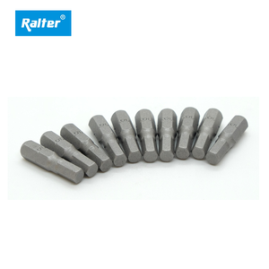 Embouts de tournevis RALTER Taiwan HEX 25 mm H2H3H4H5 H6 forgés sablés pour outils électriques, tige hexagonale 1/4 pouce - Product Image 1