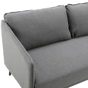 Divano componibile moderno grigio con braccioli arrotolati per soggiorno domestico con 2 cuscini - Product Image 5