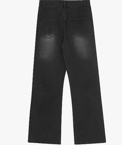 OEM Factory Men's Loose Fit Flare Streetwear Jeans Baggy Straight Leg <b>Bell</b> Bottom Trousers in Denim Plus Size Custom Options - Product Image 6