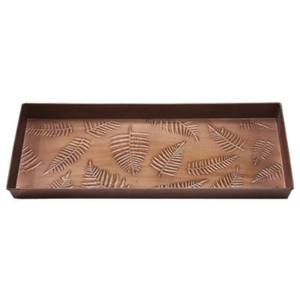 Bac à chaussures en métal à motifs de qualité supérieure, finition cuivre antique, en acier laminé, pour entrée, collecteur de chaussures et de saleté, pour usage intérieur, prix bas - Product Image 1