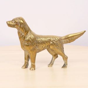 Decorative Metal Brass <b>Dog</b> Sculpture For Center <b>Table</b> Home Accent And Premium Collectible Display Item - Product Image 1