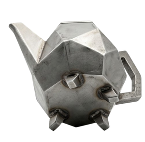 Customized Shape Metal Tea Set Modern Geometric Metal <b>Teapot</b> with Faceted Body and Angular Handle - Product Image 5