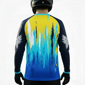 Maillots de motocross personnalisés imprimés - Tissu respirant et anti-humidité à séchage rapide, manches longues pour hommes, été/hiver - Product Image 2