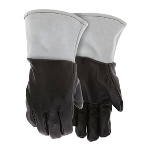 Guantes de Soldadura TIG de Cuero Vacuno Negro de Alto Rendimiento y Cuero de Vaca Reforzado, Protección para Manos, Resistentes al Fuego y Duraderos - Product Image 1