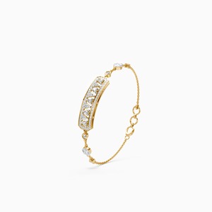 1.17 Ct Lab Grown Diamond Regal Radiance Drop Bracelet In 9K Yellow White And Rose <b>Gold</b> - Product Image 3