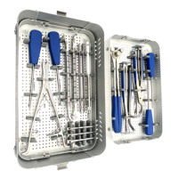 Ensemble d'instruments orthopédiques de qualité supérieure pour interventions sur la colonne vertébrale et les membres inférieurs, en acier inoxydable allemand, fabricant en gros