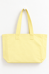Bolsa de Mano de Lona Azul, Color Sólido, Gran Capacidad, Bolso de Hombro Minimalista para Compras y Viajes para Mujer - Product Image 3