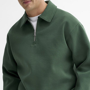 Plus Size Custom High Quality Oversize Zipper-Up Hooded Eco-Friendly Sweatshirt Baggy Neck Plain French Terry <b>Material</b> Men's - Product Image 5