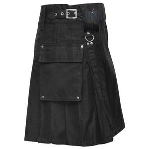 Falda Kilt Tradicional Clásica con Correas y Hebillas Negra para Mujer, Estilo Highland, 2026 - Product Image 4
