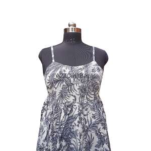 Vestido Midi Sin Mangas de Algodón 100% Puro, Elegante y Más Vendido, con Logotipo Frontal, para Mujer, Ideal para Fiestas en la Playa o Salidas Nocturnas, Disponible al por Mayor - Product Image 2