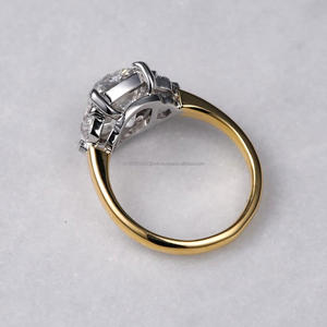 Proveedor de joyería fina Mujeres Compromiso Regalos de lujo CVDDiamond 10K Oro sólido F quilates Todo corte Anillo de diamante cultivado en laboratorio mejor - Product Image 3