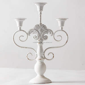 Antique metal candelabra holder perfect <b>for</b> vintage decor wedding reception or classic style <b>home</b> candlelight decoration - Product Image 1