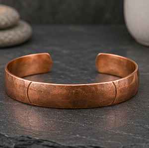 Luxury Fine Pure Copper Bangle Wristlet Minimalist Jewelry Antique Creations Handmade Customizable Size Logo Holiday Events Gift - Product Image 2