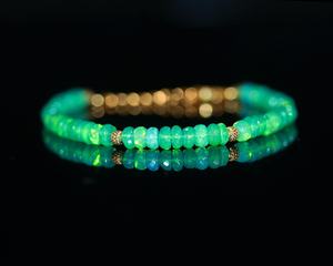 18K Gold Filled Green Opal Beaded <b>Bracelet</b> Ethiopian Style Bohemia Jewelry with <b>Garnet</b> Amethyst Quartz Gift for Occasions - Product Image 3