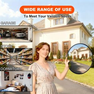 Specchio Convesso in Acrilico da 11,8 Pollici, Spessore 2mm, Angolo Ampio Regolabile per Sicurezza Interna, Garage, Parcheggio, Magazzino, Ufficio - Product Image 6