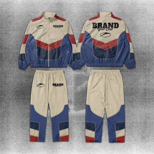 Factory Manufacture Custom Made Design And Logo <b>Wind</b> <b>Breaker</b> Pattern Tracksuit Wholesale High Quality Nylon Polyester Tracksuit - Product Image 1
