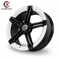 عجلات سيارات CALIBER XCEL OEM مصنوعة من قطعة واحدة بحافة عريضة مقاس 18 و19 و20 و22 بوصة بنمط 5x114.3 و5x108 مع 5 أذرع