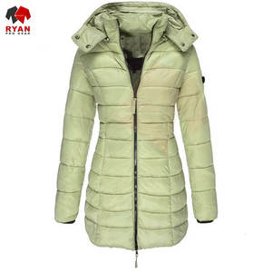 Chaqueta Larga Acolchada para Mujer, Diseño Acolchado, Ligera, Cálida, para Invierno, con Capucha - Product Image 5