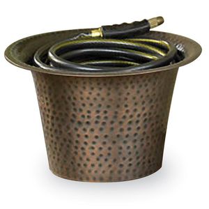Contenedor de Almacenamiento de Manguera de Jardín con Acabado de Cobre Martillado, Estilo Jardinera, para Gestión de Agua en Exteriores - Product Image 4