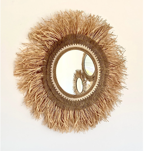 Miroir rond bohème pour la décoration intérieure | Décoration bohème, cadeau de pendaison de crémaillère, expédition rapide OEM ODM écologique durable - Product Image 3