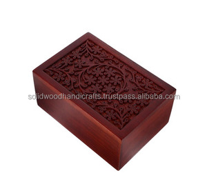 Urne funéraire en bois artisanale pour les cendres d'animaux de compagnie, urnes de crémation en bois pour les cendres de chat et de chien - Product Image 1
