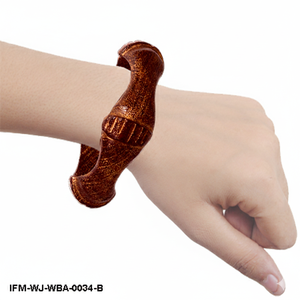 Bracelet manchette en bois vintage fait main, texturé et sculpté, style ethnique, pour femme, cadeau de bijoux ethniques - Product Image 3