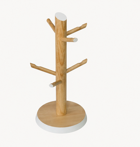 High Quality Wooden Mug Holder Tree with 6 Hooks Modern Countertop Coffee Cup <b>Stand</b> Organizer For Farmhouse Kitchen <b>Tea</b> Cup Rack - Product Image 6