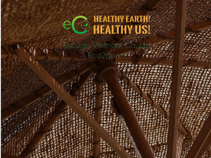 Rustic Style 100% Natural Coconut Fiber Thatched Umbrella Coir Parasol for Garden and Patio Furniture - Product Image 2