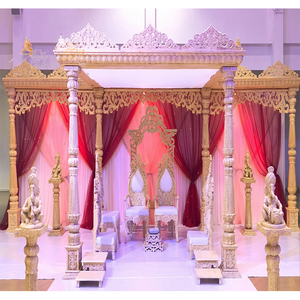Magnífico Mandap de Madera para Bodas Indias, Mandap de Madera Exclusivo para Bodas Reales, Mandap de Madera para Bodas del Sur de Asia, Mandap de Madera para Bodas Reales en Estados Unidos - Product Image 1