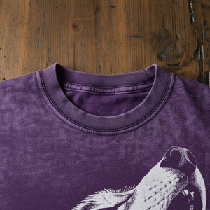 Camiseta gráfica White Plains Wolves para hombres y mujeres, camiseta con estampado artístico realista de la manada de lobos, camiseta de algodón negra para uso diario - Product Image 3