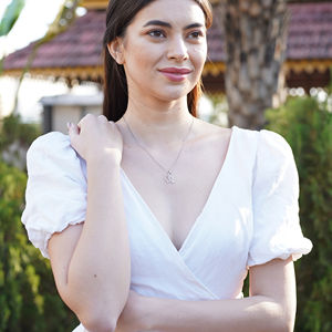 Collar de Oro con Colgante de Diamantes de Lujo, Símbolo de la Eternidad, para Mujer, Regalo de Compromiso, Boda, Fiesta, Aniversario, Moderno - Product Image 4