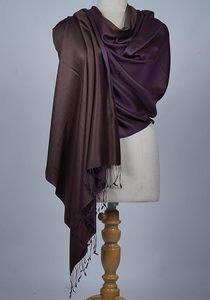 Luxury Women Cashmere Silk Reversible Stole Soft Breathable Elegant <b>Shawl</b> <b>Wrap</b> with Dual Tone Design for Casual Wear - Product Image 5