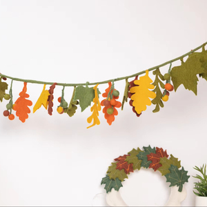 Guirnalda de Hojas de Arce de Fieltro, Guirnalda Otoñal Hecha a Mano, Decoración para el Hogar, Decoración para Acción de Gracias - Product Image 3