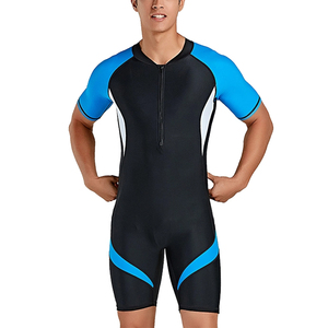 Traje de Neopreno de Manga Corta para Hombre, Secado Rápido, Diseño de Bloques de Color, Sin Cremallera - Product Image 3