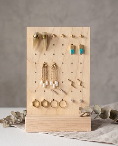 Square Acrylic Eco-friendly Earring Display <b>Stand</b> Jewelry Holder for Studs Hoops & Dangle Earrings Window Display Home Use - Product Image 1