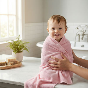 Serviette à capuche extra large pour bébé, 100% coton, éponge épaisse, surdimensionnée, pour nouveau-nés, tout-petits, enfants, douce, absorbante, tissée, pour la salle de bain, la crèche - Product Image 2