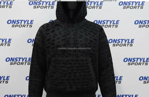 Sudadera con Capucha de Invierno de Felpa de Algodón Grueso de 500 GSM, Poliéster/Algodón, Unisex, Talla Grande, Estilo Desgastado - Product Image 3