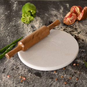 Rodillo de madera ecológico y personalizable de color verde mármol para hornear y preparar masa, para uso en la cocina. - Product Image 5