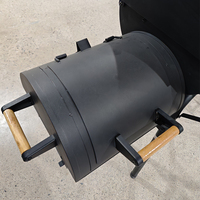 Brasero portable pour jardin avec couvercle en maille, poignées de transport et support surélevé pour le camping, les pique-niques et les fêtes en plein air