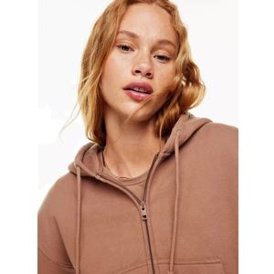 Sudadera Corta con Capucha y Cierre de Cremallera para Mujer, 100% Algodón, Secado Rápido, Diseño Color Block, Moda Urbana - Product Image 6