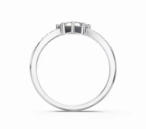 Bague en diamant à bande fendue Royal Brilliance 0,485 carat 14 diamants, confectionnée en or jaune, rose ou blanc 9kt, 14kt ou 18kt, bijoux - Product Image 4