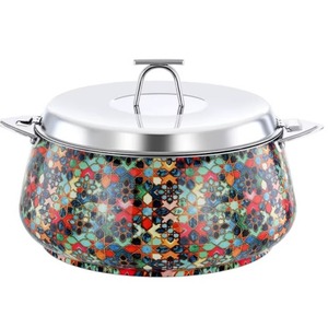 Attractive Design Stainless Steel Hot Pot Enamel Casserole With Stainless Steel Lid Oriental Pattern - Product Image 2