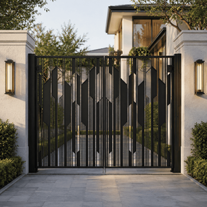 Modern Double-Lef Iron Gate Hot Dip Galvanized Rust-Resistant Durable & Easy Assembly - Product Image 2